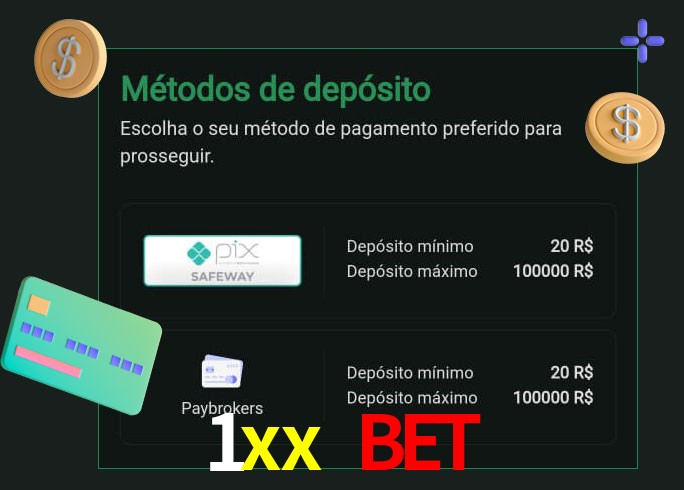 O cassino 1xx bet oferece uma grande variedade de métodos de pagamento